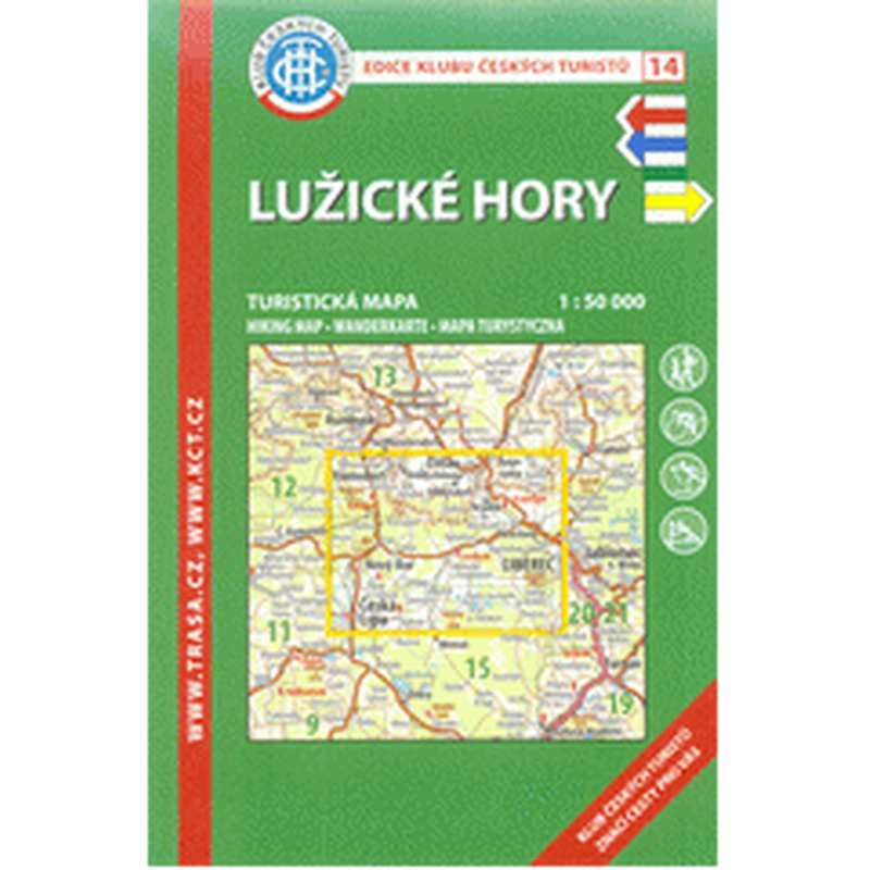 Lužické hory /KČT 14 1:50T Turistická mapa