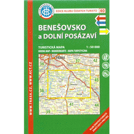Benešovsko, dolní Posázaví /KČT 40 1:50T Turistická mapa