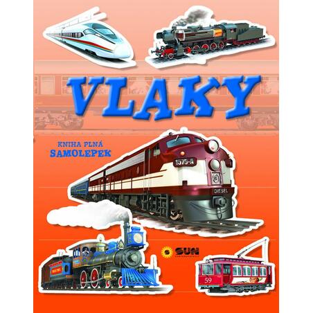 Vlaky - kniha plná samolepek