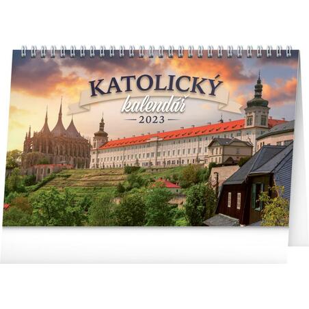 Kalendář 2023 stolní: Katolický, 23,1 × 14,5 cm