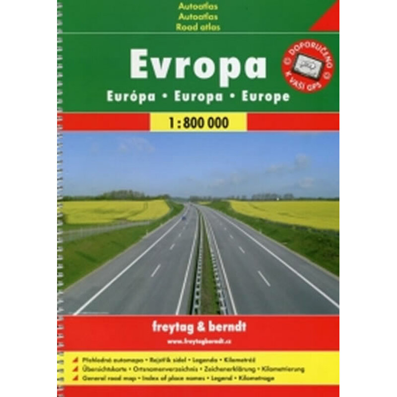 Evropa autoatlas 1:800 000 (A4, spirála)