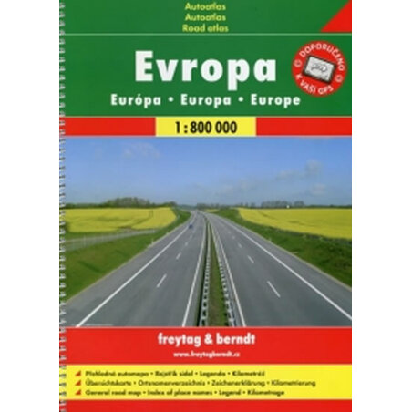 Evropa autoatlas 1:800 000 (A4, spirála)