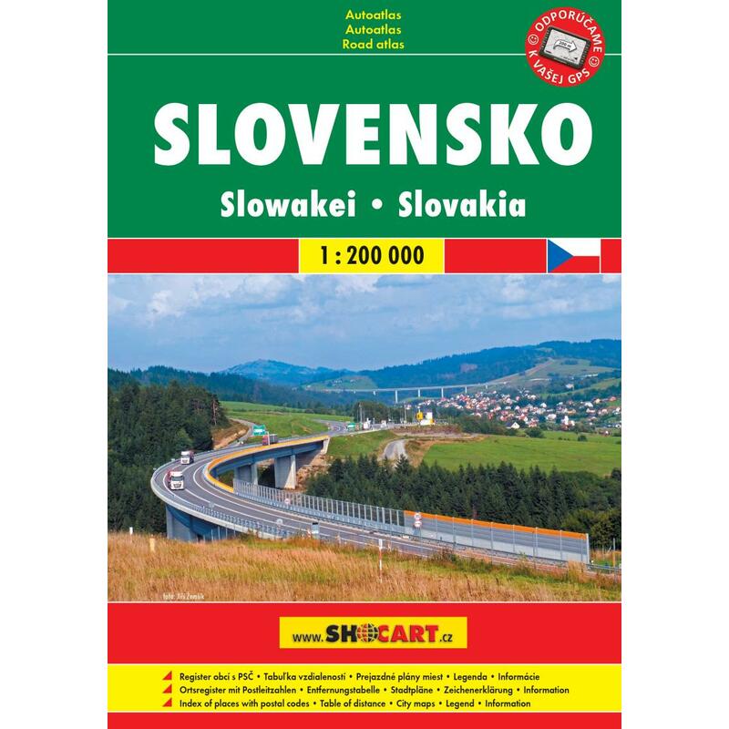 Slovensko 1:200 000 / autoatlas (A5, spirála)