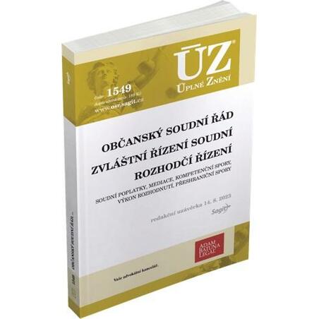 ÚZ 1549 Občanský soudní řád, Zvláštní řízení soudní, Rozhodčí řízení, Soudní poplatky, Mediace