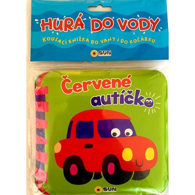 Hurá do vody Červené autíčko - Kousací nížka do vany i do kočárku