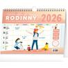 Kalendář 2026 Rodinný, plánovací, s háčkem, 30 x 21 cm