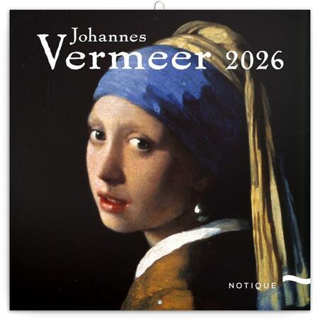 Kalendář 2026 poznámkový: Johannes Vermeer, 30 x 30 cm