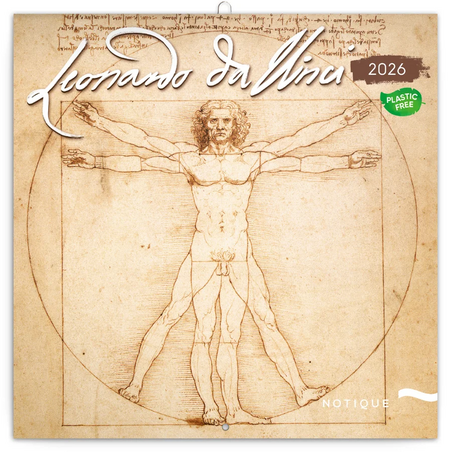 Poznámkový kalendář Leonardo da Vinci 2026