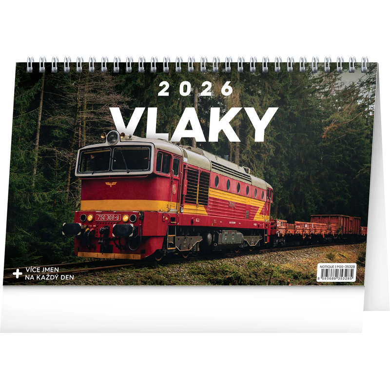 Stolní kalendář Vlaky 2026